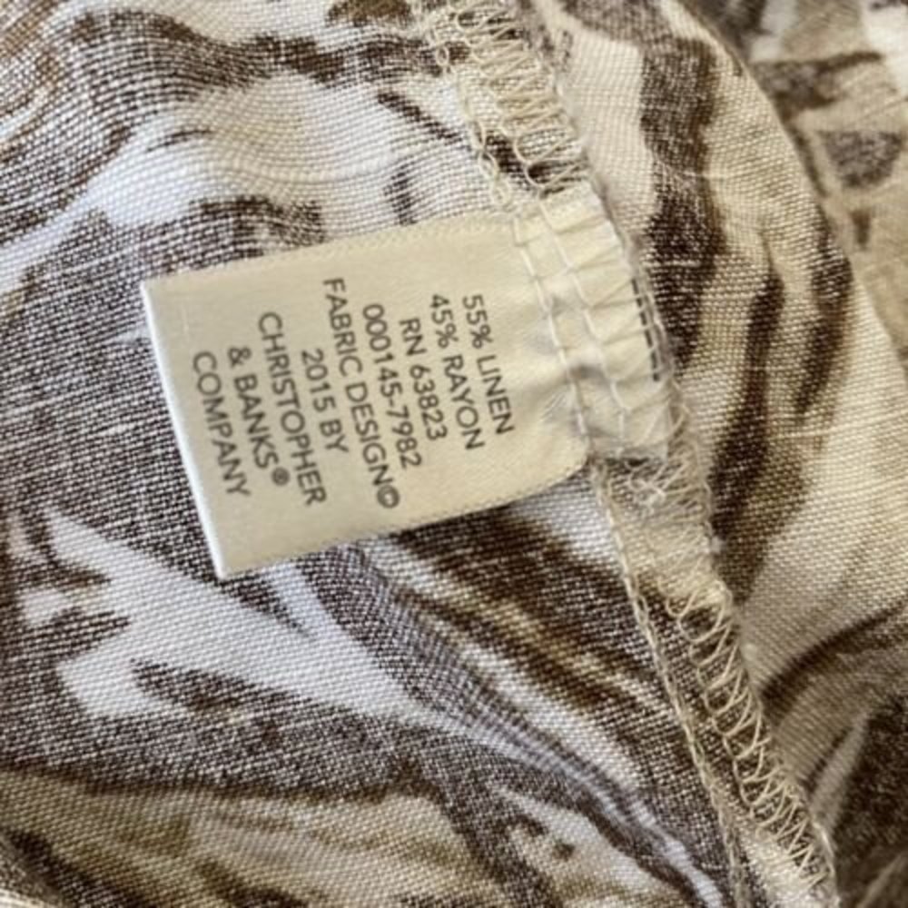 Christopher Banks Linen Blend Water Front Cardigan Size M - Picture 4 of 5